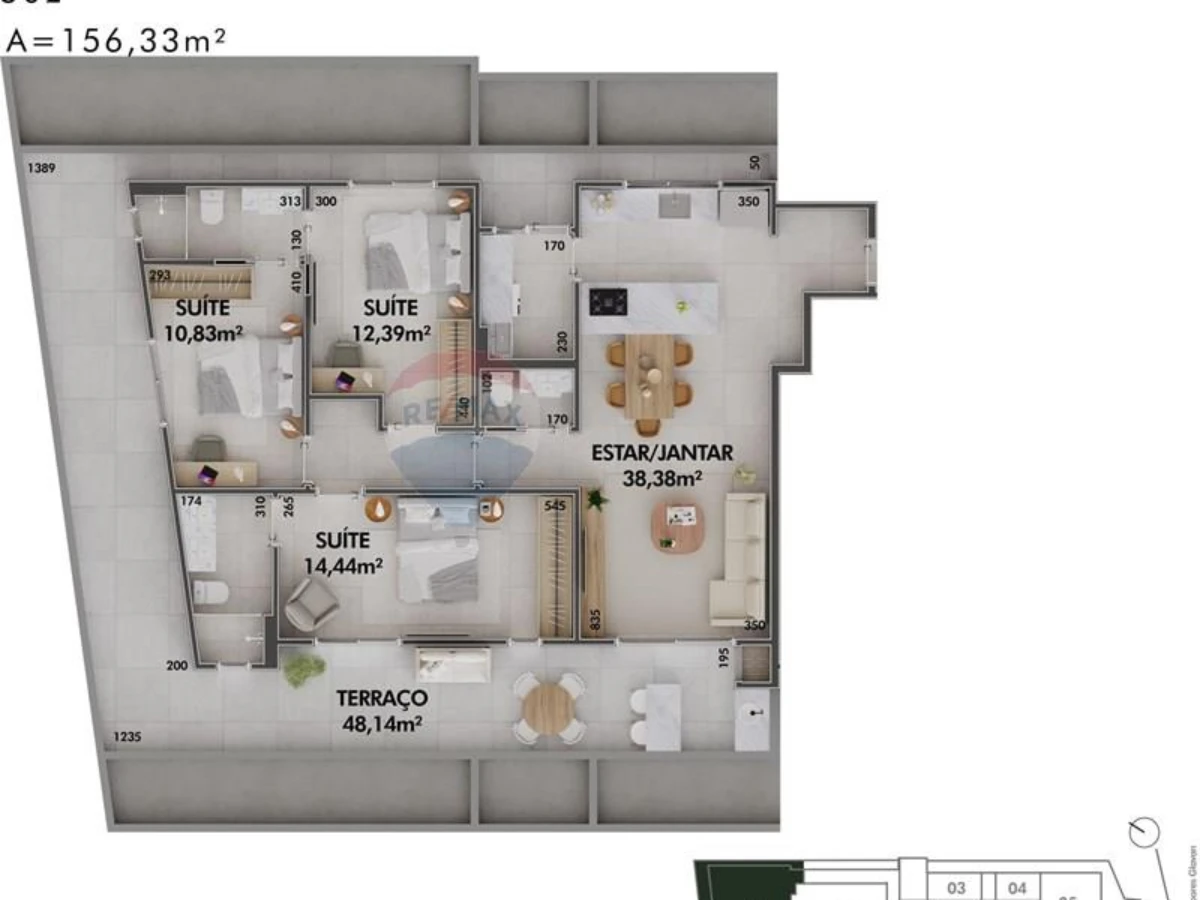 Apartamento de Alto Padrão à Venda em Cacupé | 108 m² | 3 Dormitórios | Florianópolis